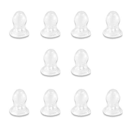 LIFE IS SIMPLE Ohrolive für Schallschlauch | Kopfhörer Aufsätze 10er Set in Größe 2 | In Ear Aufsätze für Headsets und Schallschläuche | hautneutral, transparent, Ohrstöpsel passt Sich dem Ohr an von LIFE IS SIMPLE