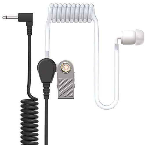 Ohrhörer Schallschlauch - 2,5mm Klinke - One Ear - transparent inkl. Halteclip - Kopfhörer Headset für Funkgeräte von LIFE IS SIMPLE