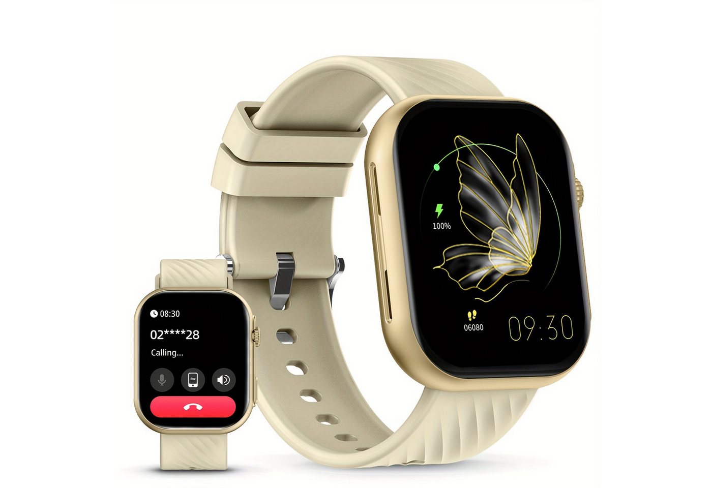 LIFEBEE für Männer und Frauen Outdoor Smartwatch (2.54 cm, Andriod iOS), Nachrichtenbenachrichtigung/Schlafmonitor/100 Sportmodi/Schrittzähler von LIFEBEE