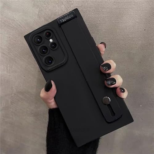 Für S24ultra S 24 23 22 Handband-Silikonhülle für Samsung Galaxy S24 S23 S22 S21 Plus Ultra Handschlaufe Ständerhalterabdeckung, WD Schwarz, für Samsung A05S Für S24ultra S 24 23 22 Handband-Silikonhülle für Samsung Galaxy S24 S23 S22 S21 Plus Ultra Handschlaufe Ständerhalterabdeckung, WD Schwarz, für Samsung A05S von LIFEKA