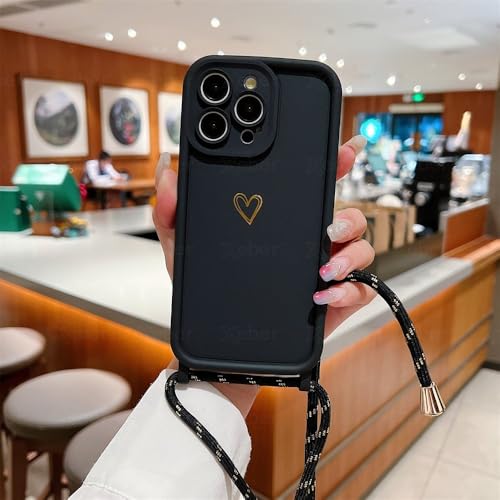 LIFEKA Crossbody-Halskette, Schultergurt, Liebesherz, Silikon-Handyhülle für iPhone 16 15 14 13 12 11 Pro Max 7 8 Plus XX XR XS Hülle, Schwarz, Für iPhone 13 Pro LIFEKA Crossbody-Halskette, Schultergurt, Liebesherz, Silikon-Handyhülle für iPhone 16 15 14 13 12 11 Pro Max 7 8 Plus XX XR XS Hülle, Schwarz, Für iPhone 13 Pro von LIFEKA