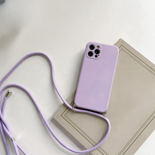 LIFEKA Crossbody-Halskettengurt, Lanyard-Kabel, flüssige Silikon-Telefonhülle für Xiaomi 8 9 10 10S 10T 11 Lite Ultra 11i 11X Pro 6X Cover, Lila, für Xiaomi Mi 8 SE LIFEKA Crossbody-Halskettengurt, Lanyard-Kabel, flüssige Silikon-Telefonhülle für Xiaomi 8 9 10 10S 10T 11 Lite Ultra 11i 11X Pro 6X Cover, Lila, für Xiaomi Mi 8 SE von LIFEKA