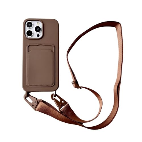 LIFEKA Crossbody-Lanyard-Halskette, Seil, Brieftasche, Silikonhülle für iPhone 16 15 Plus 14 13 12 11 Pro Max, Kartensteckplatz, Schlichte Rückseite, Dunkelbraun, für iPhone 13 Pro LIFEKA Crossbody-Lanyard-Halskette, Seil, Brieftasche, Silikonhülle für iPhone 16 15 Plus 14 13 12 11 Pro Max, Kartensteckplatz, Schlichte Rückseite, Dunkelbraun, für iPhone 13 Pro von LIFEKA
