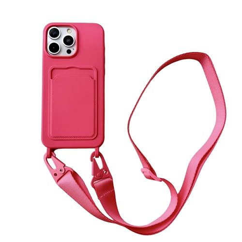LIFEKA Crossbody-Lanyard-Halskette, Seil, Brieftasche, Silikonhülle für iPhone 16 15 Plus 14 13 12 11 Pro Max, Kartensteckplatz, Schlichte Rückseite, Rosérot, für iPhone 14 Pro LIFEKA Crossbody-Lanyard-Halskette, Seil, Brieftasche, Silikonhülle für iPhone 16 15 Plus 14 13 12 11 Pro Max, Kartensteckplatz, Schlichte Rückseite, Rosérot, für iPhone 14 Pro von LIFEKA