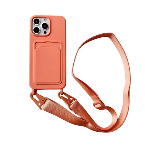 LIFEKA Crossbody-Lanyard-Halskette, Seil, Brieftasche, Silikonhülle für iPhone 16 15 Plus 14 13 12 11 Pro Max, Kartensteckplatz, Schlichte Rückseite, orange, für iPhone 15ProMax LIFEKA Crossbody-Lanyard-Halskette, Seil, Brieftasche, Silikonhülle für iPhone 16 15 Plus 14 13 12 11 Pro Max, Kartensteckplatz, Schlichte Rückseite, orange, für iPhone 15ProMax von LIFEKA