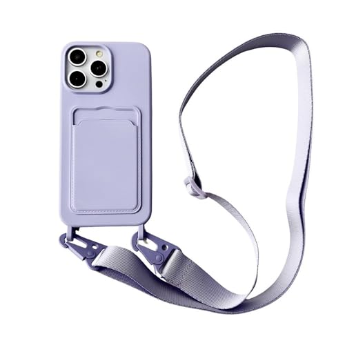 LIFEKA Crossbody Lanyard Halskette Seil Brieftasche Silikonhülle für iPhone 16 15 Plus 14 13 12 11 Pro Max Slot Kartenhalter Einfache Rückseite, Lila, Für iPhone 15 Pro LIFEKA Crossbody Lanyard Halskette Seil Brieftasche Silikonhülle für iPhone 16 15 Plus 14 13 12 11 Pro Max Slot Kartenhalter Einfache Rückseite, Lila, Für iPhone 15 Pro von LIFEKA
