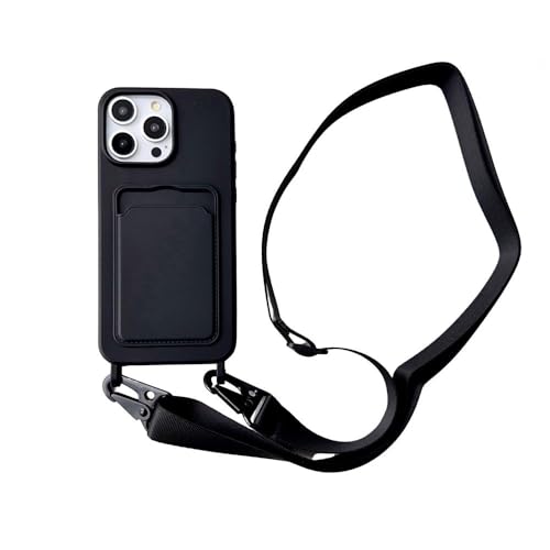LIFEKA Crossbody Lanyard Halskette Seil Brieftasche Silikonhülle für iPhone 16 15 Plus 14 13 12 11 Pro Max Slot Kartenhalter Einfache Rückseite, Schwarz, Für iPhone 16ProMax LIFEKA Crossbody Lanyard Halskette Seil Brieftasche Silikonhülle für iPhone 16 15 Plus 14 13 12 11 Pro Max Slot Kartenhalter Einfache Rückseite, Schwarz, Für iPhone 16ProMax von LIFEKA