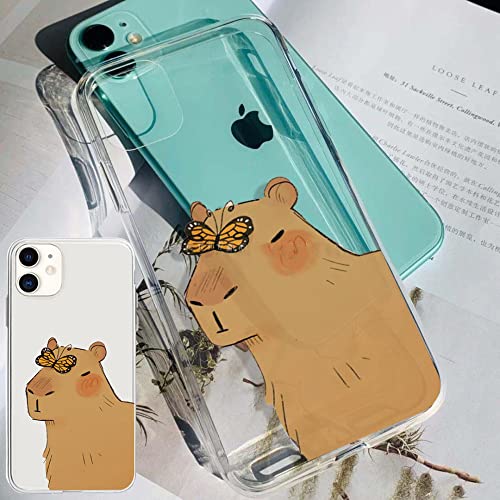 LIFEKA Cute Animal Capybara Handyhülle für iPhone 14 13 Mini 12 11 Pro Max 8 7 6S Plus X XS XR SE 2020 Cover, 16, für iPhone 11 von LIFEKA
