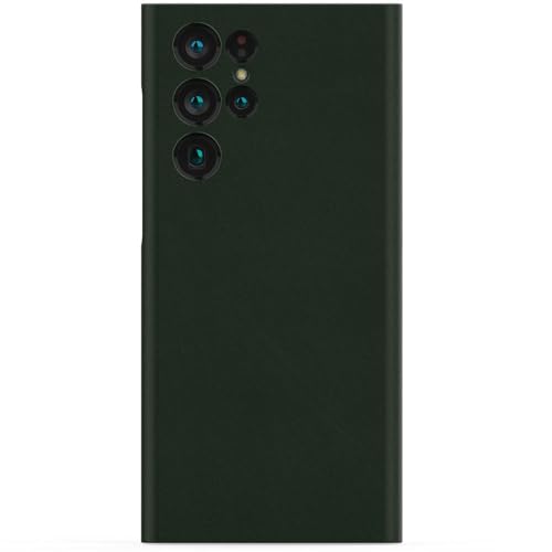 Die luxuriöse Lederhülle, dünne Lederhülle für Samsung Galaxy S22 S23 Ultra, schlanke, farbenfrohe Hülle, grün, Galaxy S22 Ultra von LIFEKA