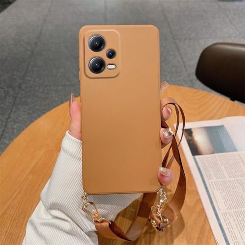 LIFEKA Für Redmi12 Halskette Crossbody Lanyard Flüssigsilikonhülle für Xiaomi für Redmi Note 12 11 4G 5G Note12 Pro Plus 11s Gurtkordelabdeckung, YTBGS Braun, für Redmi Note 10 Pro 4g LIFEKA Für Redmi12 Halskette Crossbody Lanyard Flüssigsilikonhülle für Xiaomi für Redmi Note 12 11 4G 5G Note12 Pro Plus 11s Gurtkordelabdeckung, YTBGS Braun, für Redmi Note 10 Pro 4g von LIFEKA