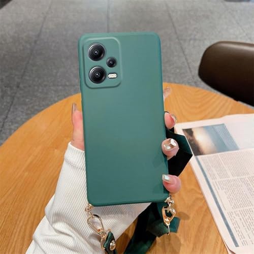 LIFEKA Für Redmi12 Halskette Crossbody Lanyard Flüssigsilikonhülle für Xiaomi für Redmi Note 12 11 4G 5G Note12 Pro Plus 11s Gurtkordelabdeckung, YTBGS Mitternachtsgrün, für Redmi Note 10S LIFEKA Für Redmi12 Halskette Crossbody Lanyard Flüssigsilikonhülle für Xiaomi für Redmi Note 12 11 4G 5G Note12 Pro Plus 11s Gurtkordelabdeckung, YTBGS Mitternachtsgrün, für Redmi Note 10S von LIFEKA