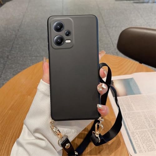 LIFEKA Für Redmi12 Halskette Crossbody Lanyard Flüssigsilikonhülle für Xiaomi für Redmi Note 12 11 4G 5G Note12 Pro Plus 11s Gurtkordelabdeckung, YTBGS Schwarz, für Redmi Note 11 4g LIFEKA Für Redmi12 Halskette Crossbody Lanyard Flüssigsilikonhülle für Xiaomi für Redmi Note 12 11 4G 5G Note12 Pro Plus 11s Gurtkordelabdeckung, YTBGS Schwarz, für Redmi Note 11 4g von LIFEKA