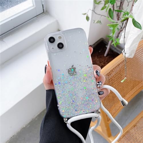 LIFEKA Glitzernde Pailletten Farbverlauf Klare Halskette Band Lanyard Handyhülle für iPhone 16 15 13 14 Pro Max 12 11 XR XS 7 8 Plus Soft Cover, Weiß, Für 7 Plus oder 8 Plus LIFEKA Glitzernde Pailletten Farbverlauf Klare Halskette Band Lanyard Handyhülle für iPhone 16 15 13 14 Pro Max 12 11 XR XS 7 8 Plus Soft Cover, Weiß, Für 7 Plus oder 8 Plus von LIFEKA