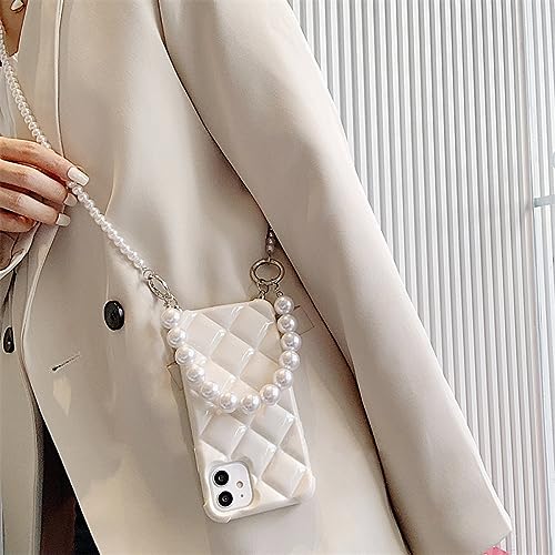 LIFEKA Korea Pearl Crossbody Lanyard Strap Telefonkette Hülle für iPhone 14 13 11 12 Pro Max X XR S 7 8 Plus Luxus Diamond Soft Cover, weiß, für iPhone 14pro LIFEKA Korea Pearl Crossbody Lanyard Strap Telefonkette Hülle für iPhone 14 13 11 12 Pro Max X XR S 7 8 Plus Luxus Diamond Soft Cover, weiß, für iPhone 14pro von LIFEKA