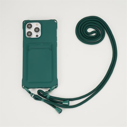LIFEKA Lanyard-Hülle für iPhone 15 14 12 13 11 Pro Max Mini XS X XR 8 7 Plus Stoßfester Kartensteckplatzhalter Crossbody-Halskettengurtabdeckung, grün, für iPhone 14 Plus LIFEKA Lanyard-Hülle für iPhone 15 14 12 13 11 Pro Max Mini XS X XR 8 7 Plus Stoßfester Kartensteckplatzhalter Crossbody-Halskettengurtabdeckung, grün, für iPhone 14 Plus von LIFEKA