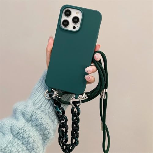 LIFEKA Lanyard Luxus Candy Color Chain Matte Silikon Soft Case für iPhone 15 14 Pro Max 13 12 11 Pro X XS XR 15Plus Cover, Cangling Green, für iPhone 15 LIFEKA Lanyard Luxus Candy Color Chain Matte Silikon Soft Case für iPhone 15 14 Pro Max 13 12 11 Pro X XS XR 15Plus Cover, Cangling Green, für iPhone 15 von LIFEKA