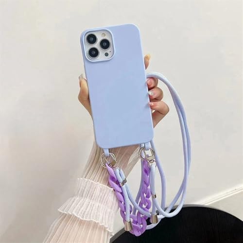 LIFEKA Lanyard Marmor Acryl Kette Handyhülle für iPhone 16 15 14 13 12 11 Pro Max Einfarbige Matte weiche Silikonhülle, Lila, Für iPhone 13ProMax LIFEKA Lanyard Marmor Acryl Kette Handyhülle für iPhone 16 15 14 13 12 11 Pro Max Einfarbige Matte weiche Silikonhülle, Lila, Für iPhone 13ProMax von LIFEKA
