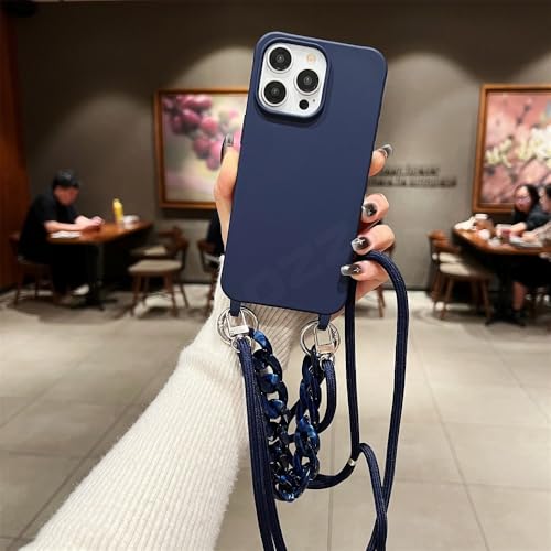 LIFEKA Lanyard Marmor Acryl Kette Handyhülle für iPhone 16 15 14 13 12 11 Pro Max Einfarbige Matte weiche Silikonhülle, Marineblau, für iPhone 12 LIFEKA Lanyard Marmor Acryl Kette Handyhülle für iPhone 16 15 14 13 12 11 Pro Max Einfarbige Matte weiche Silikonhülle, Marineblau, für iPhone 12 von LIFEKA