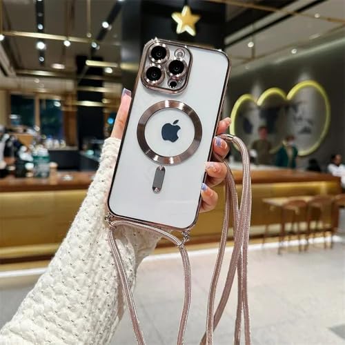 LIFEKA Lanyard Transparente Magnethülle für iPhone 16 15 14 13 12 11 Pro Max Plus Weiche TPU-galvanisierte Rückseite, Roségold, für iPhone 13Pro Max LIFEKA Lanyard Transparente Magnethülle für iPhone 16 15 14 13 12 11 Pro Max Plus Weiche TPU-galvanisierte Rückseite, Roségold, für iPhone 13Pro Max von LIFEKA
