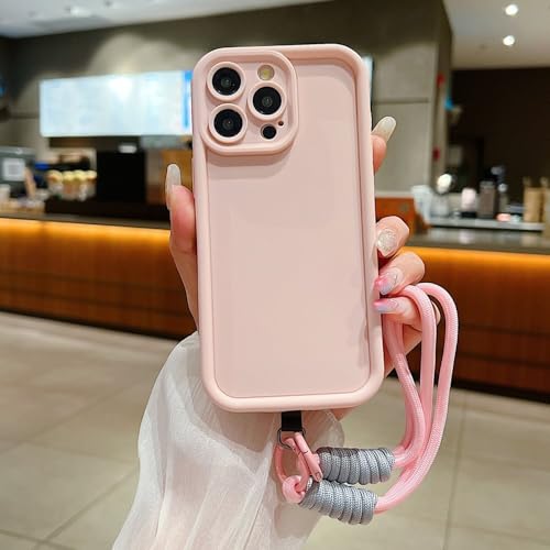 LIFEKA Luxuriöse, Matte, weiche Handyhülle mit Lanyard-Seil für iPhone 15 14 13 12 11 16 Pro Max X XS Max XR 7 8 Plus, stoßfeste Hülle mit Handschlaufe, Pink, für iPhone 15 LIFEKA Luxuriöse, Matte, weiche Handyhülle mit Lanyard-Seil für iPhone 15 14 13 12 11 16 Pro Max X XS Max XR 7 8 Plus, stoßfeste Hülle mit Handschlaufe, Pink, für iPhone 15 von LIFEKA