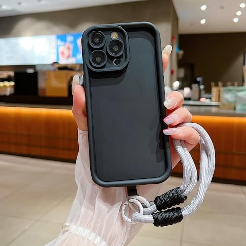 LIFEKA Luxuriöse, Matte, weiche Handyhülle mit Lanyard-Seil für iPhone 15 14 13 12 11 16 Pro Max X XS Max XR 7 8 Plus, stoßfeste Hülle mit Handschlaufe, Schwarz, für iPhone 15 Pro LIFEKA Luxuriöse, Matte, weiche Handyhülle mit Lanyard-Seil für iPhone 15 14 13 12 11 16 Pro Max X XS Max XR 7 8 Plus, stoßfeste Hülle mit Handschlaufe, Schwarz, für iPhone 15 Pro von LIFEKA