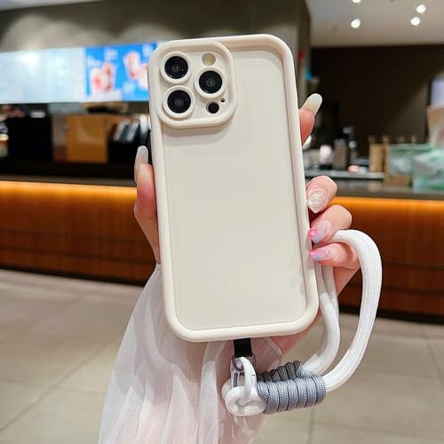 LIFEKA Luxuriöse, Matte, weiche Handyhülle mit Lanyard-Seil für iPhone 15 14 13 12 11 16 Pro Max X XS Max XR 7 8 Plus, stoßfeste Hülle mit Handschlaufe, Weiß, für iPhone 15 LIFEKA Luxuriöse, Matte, weiche Handyhülle mit Lanyard-Seil für iPhone 15 14 13 12 11 16 Pro Max X XS Max XR 7 8 Plus, stoßfeste Hülle mit Handschlaufe, Weiß, für iPhone 15 von LIFEKA