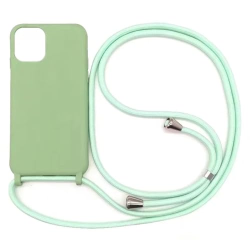 LIFEKA Matte Silikon-Handyhülle für iPhone 13 12 Mini 16 15 14 11 Plus Pro Max Crossbody Lanyard Halskettengurt Candy Color Soft Cover, 07 Grün, für iPhone 13 LIFEKA Matte Silikon-Handyhülle für iPhone 13 12 Mini 16 15 14 11 Plus Pro Max Crossbody Lanyard Halskettengurt Candy Color Soft Cover, 07 Grün, für iPhone 13 von LIFEKA