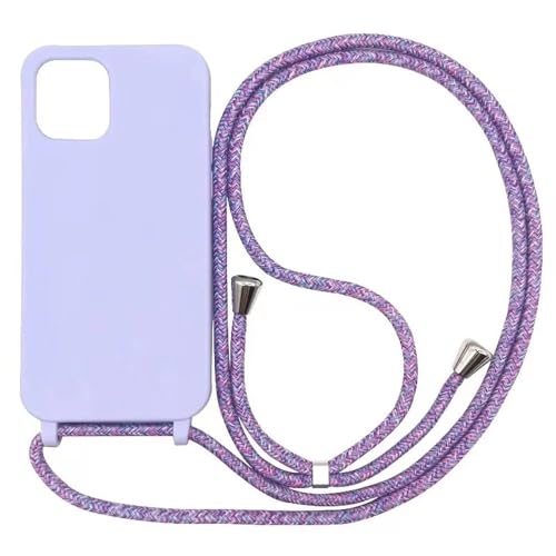 LIFEKA Matte Silikon-Handyhülle für iPhone 13 12 Mini 16 15 14 11 Plus Pro Max Crossbody Lanyard Halskettengurt Candy Color Soft Cover, 08 Lila, für iPhone 13 Mini LIFEKA Matte Silikon-Handyhülle für iPhone 13 12 Mini 16 15 14 11 Plus Pro Max Crossbody Lanyard Halskettengurt Candy Color Soft Cover, 08 Lila, für iPhone 13 Mini von LIFEKA