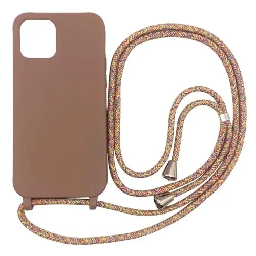 LIFEKA Matte Silikon-Handyhülle für iPhone 13 12 Mini 16 15 14 11 Plus Pro Max Crossbody Lanyard Halskettengurt Candy Color Soft Cover, 10 Braun, für iPhone 14 Pro LIFEKA Matte Silikon-Handyhülle für iPhone 13 12 Mini 16 15 14 11 Plus Pro Max Crossbody Lanyard Halskettengurt Candy Color Soft Cover, 10 Braun, für iPhone 14 Pro von LIFEKA