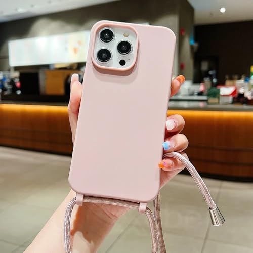 LIFEKA Matte Silikon-Handyhülle für iPhone 13 12 Mini 16 15 14 11 Plus Pro Max Crossbody Lanyard Halskettengurt Candy Color Soft Cover, Pink, für iPhone 13 Mini LIFEKA Matte Silikon-Handyhülle für iPhone 13 12 Mini 16 15 14 11 Plus Pro Max Crossbody Lanyard Halskettengurt Candy Color Soft Cover, Pink, für iPhone 13 Mini von LIFEKA