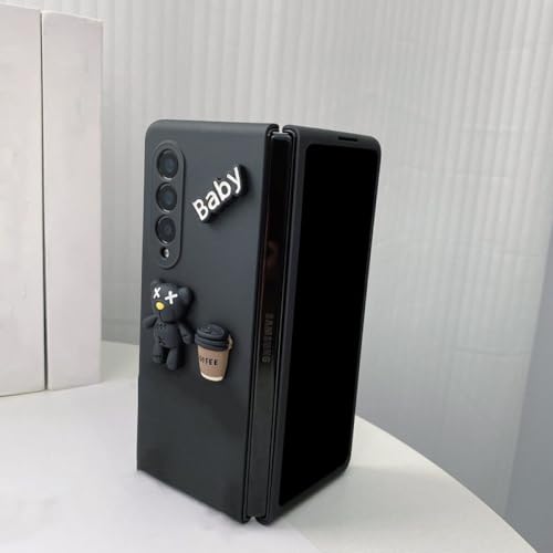 LIFEKA Modische süße Kaffee-Handyhülle mit tragbarem Seil für Samsung Galaxy Z Fold 4 Z Fold 5 ZFold 3 2 Umhängetasche mit Halskette und Trageband, Stil 1, für Samsung Z Fold 4 von LIFEKA