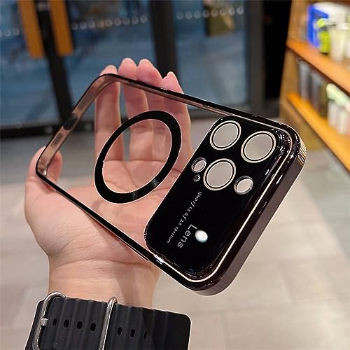 LIFEKA Schutzhülle aus Acryl mit magnetischer Beschichtung für iPhone 14 13 12 Pro Max, Kameralinsenschutz, kabellose Ladeabdeckung, Schwarz, für iPhone 13Pro Max LIFEKA Schutzhülle aus Acryl mit magnetischer Beschichtung für iPhone 14 13 12 Pro Max, Kameralinsenschutz, kabellose Ladeabdeckung, Schwarz, für iPhone 13Pro Max von LIFEKA