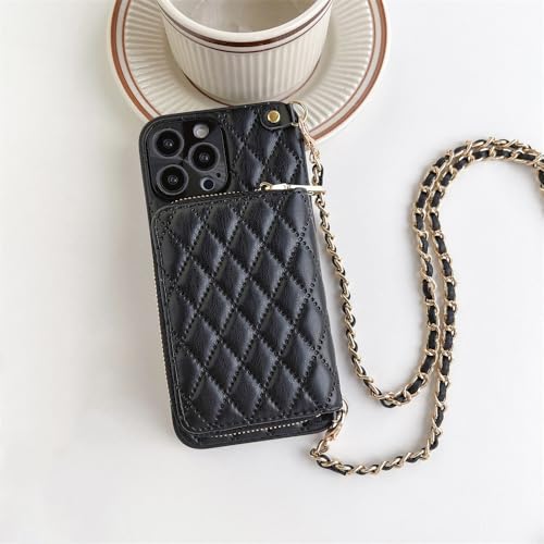 LIFEKA Umhängetasche, Handyhülle für iPhone 14, 13, 12, 11 Pro Max, Kartensteckplatz, Halter, Schlüsselband, Kettenriemen, Reißverschluss, Tasche, Geldbörse, Lederhülle, Schwarz, für iPhone 14 LIFEKA Umhängetasche, Handyhülle für iPhone 14, 13, 12, 11 Pro Max, Kartensteckplatz, Halter, Schlüsselband, Kettenriemen, Reißverschluss, Tasche, Geldbörse, Lederhülle, Schwarz, für iPhone 14 von LIFEKA