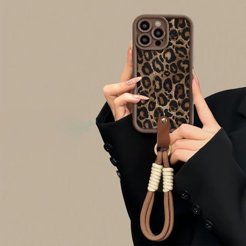 LIFEKA Winter Leopard Print Handykettenhülle für iPhone 16 15 14 13 11 12 Pro Max Plus Süße Kurze Nylon-Lanyard-Hängeseilhülle, Weiße Kette, Für iPhone 13 LIFEKA Winter Leopard Print Handykettenhülle für iPhone 16 15 14 13 11 12 Pro Max Plus Süße Kurze Nylon-Lanyard-Hängeseilhülle, Weiße Kette, Für iPhone 13 von LIFEKA