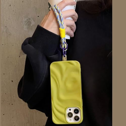 LIFEKA Wrinkle Pleats Bunte Lanyard-Hülle für iPhone 14 13 12 Pro Max 11 Matte Hülle mit Seilkordel-Schutzhülle Softshell, Grün 2, Für iPhone 11 LIFEKA Wrinkle Pleats Bunte Lanyard-Hülle für iPhone 14 13 12 Pro Max 11 Matte Hülle mit Seilkordel-Schutzhülle Softshell, Grün 2, Für iPhone 11 von LIFEKA