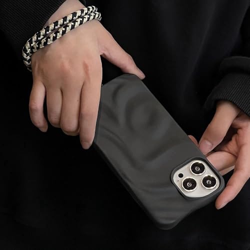 LIFEKA Wrinkle Pleats Bunte Lanyard-Hülle für iPhone 14 13 12 Pro Max 11 Matte Hülle mit Seilkordel-Schutzhülle Softshell, Schwarz, Für iPhone 12Pro Max LIFEKA Wrinkle Pleats Bunte Lanyard-Hülle für iPhone 14 13 12 Pro Max 11 Matte Hülle mit Seilkordel-Schutzhülle Softshell, Schwarz, Für iPhone 12Pro Max von LIFEKA