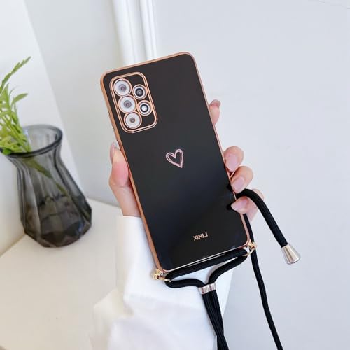 Love Heart Crossbody Lanyard Strap Handyhülle für Samsung Galaxy S21 S20 S22 S23 S24 S10 S9 S8 Note 10 20 Plus Ultra Fe Cover, Schwarz mit Lanyard, für Samsung S8 Plus Love Heart Crossbody Lanyard Strap Handyhülle für Samsung Galaxy S21 S20 S22 S23 S24 S10 S9 S8 Note 10 20 Plus Ultra Fe Cover, Schwarz mit Lanyard, für Samsung S8 Plus von LIFEKA