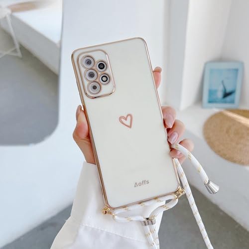 Love Heart Crossbody Lanyard Strap Handyhülle für Samsung Galaxy S21 S20 S22 S23 S24 S10 S9 S8 Note 10 20 Plus Ultra Fe Cover, Weiß mit Lanyard, für Samsung S23 Love Heart Crossbody Lanyard Strap Handyhülle für Samsung Galaxy S21 S20 S22 S23 S24 S10 S9 S8 Note 10 20 Plus Ultra Fe Cover, Weiß mit Lanyard, für Samsung S23 von LIFEKA