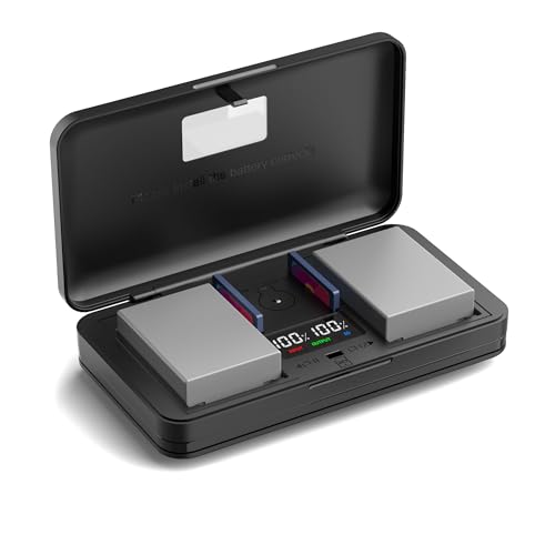 PS-BLS5 BLS50(2200mA) Kamera Akku Multifunktions Ladegerät Set (inkl. Zwei Akkus) Kompatibel mit Olympus OM-5 OM-D E-M5 III E-M10 E-M10 III E-M10 IV E-PM1 E-PL3 E-PL8 E-PL9 E-PL10 Stylus 1 Kamera von LIFEMOI