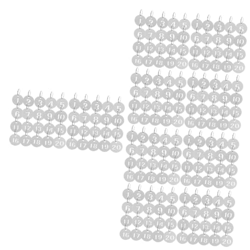 LIFKOME 10 Sätze Nummernschild Schlüsselanhänger Nummerierte Schlüsselanhänger Edelstahl Schlüsselanhänger DIY Schlüsselanhänger Nummerierte Schlüsselidentifizierer Metall von LIFKOME