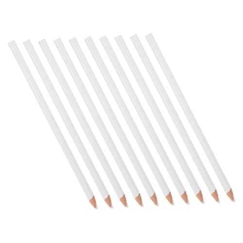 LIFKOME 10 Stück Spezial bleistift markierungsstift wachsmalstift Kreidestifte für Textilien Zeichenstifte für Hobbykünstler Nähstift für Stoff weißer Kreidestift Stoffkreidestift hölzern von LIFKOME