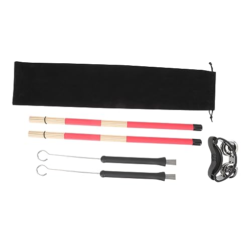 LIFKOME 1Satz Drum Pinsel Set Teiliges Trommelzubehör mit Metallbürsten Pinseln und Aufbewahrungstasche für Anfänger und Jazz Drummer Perfektes für Musikliebhaber von LIFKOME