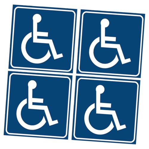 LIFKOME 4 Stück -zugangsschild Behindertenaufkleber Handicap-zeichen Autofensterabziehbilder Sicherheitswarnaufkleber Behindertenparkerinnerungsaufkleber Türschild Blue Vinyl LIFKOME 4 Stück -zugangsschild Behindertenaufkleber Handicap-zeichen Autofensterabziehbilder Sicherheitswarnaufkleber Behindertenparkerinnerungsaufkleber Türschild Blue Vinyl von LIFKOME