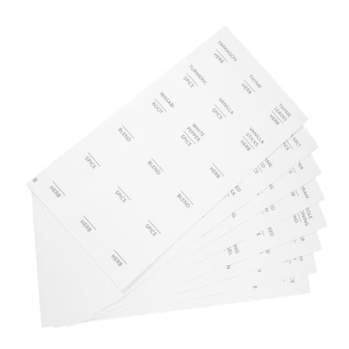 LIFKOME 8 Blatt Geschmacksgeschriebenes Etikett Vorgedruckte Vorratsetiketten Gewürzetikett Etiketten Für Gewürzdosen Rund Etiketten Für Einmachgläser Aufkleber Weiß LIFKOME 8 Blatt Geschmacksgeschriebenes Etikett Vorgedruckte Vorratsetiketten Gewürzetikett Etiketten Für Gewürzdosen Rund Etiketten Für Einmachgläser Aufkleber Weiß von LIFKOME