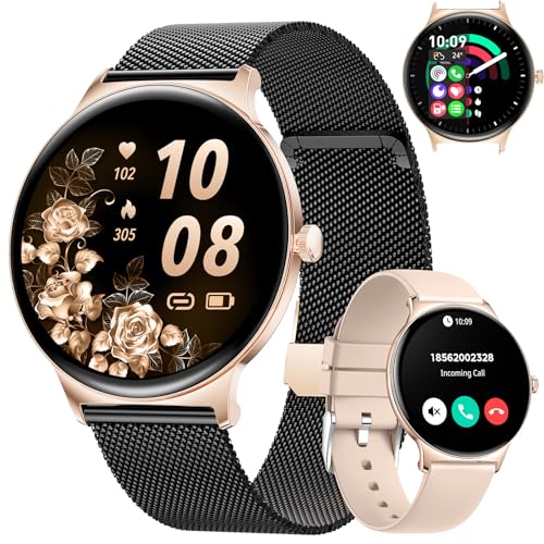 LIGE Damen Smart Watch Bluetooth Anrufe für Android iOS 100+ Sport 1.43" AMOLED Always-on Display Damen Smartwatch Schwarz Rosegold Frauen Smartwatch Herzfrequenz Schlaf Monitor LIGE Damen Smart Watch Bluetooth Anrufe für Android iOS 100+ Sport 1.43" AMOLED Always-on Display Damen Smartwatch Schwarz Rosegold Frauen Smartwatch Herzfrequenz Schlaf Monitor von LIGE