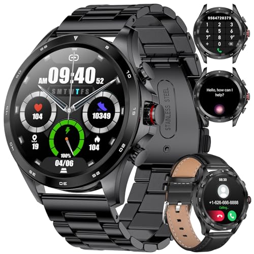 LIGE Smartwatch Damen, 2024 Smartwatch mit Telefonfunktion 1.57" HD Display Wasserdicht Armbanduhr mit Schlafmonitor Menstruationszyklus SpO2 Schrittzähler Fitnessuhr Damen für iOS Android von LIGE