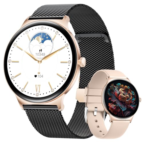 LIGE Smartwatch Damen,1.43" HD AMOLED Smartwatch mit Telefonfunktion,Fitnessuhr,Schwarzes Glänzendes Gold Sportuhr mit 120+ Sportmodi,Schlaftracking,IP68 wasserdicht für iOS/Android LIGE Smartwatch Damen,1.43" HD AMOLED Smartwatch mit Telefonfunktion,Fitnessuhr,Schwarzes Glänzendes Gold Sportuhr mit 120+ Sportmodi,Schlaftracking,IP68 wasserdicht für iOS/Android von LIGE