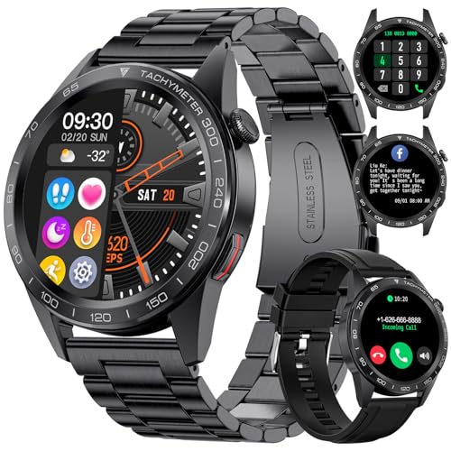 LIGE Smartwatch Herren mit Telefonfunktion Fitnessuhr Tracker 1.39" Touchscreen, Schrittzähler, Schlafmonitor Wasserdicht Sportuhr Smart Watch für iOS und Android… von LIGE