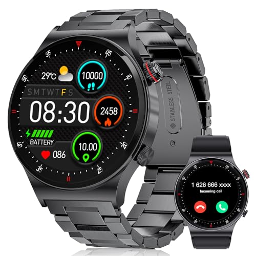 LIGE Smartwatch Herren 1.43''AMOLED Touchscreen Smartwatch Mit Telefonfunktion Fitnessuhr 110+Sportmodi/Schlafmonitor/ IP68 Wasserdicht, Smart Watch Kompatibel Mit iOS Android 400mAh Batterie 2024 LIGE Smartwatch Herren 1.43''AMOLED Touchscreen Smartwatch Mit Telefonfunktion Fitnessuhr 110+Sportmodi/Schlafmonitor/ IP68 Wasserdicht, Smart Watch Kompatibel Mit iOS Android 400mAh Batterie 2024 von LIGE
