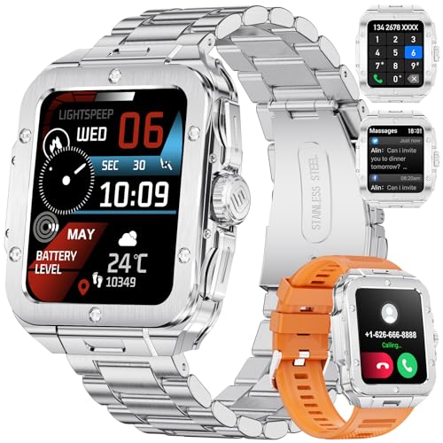 LIGE Smartwatch Herren mit Telefonfunktion, 2 Bänders, 350mAh 1.85‘’ Aktivitätstracker Fitnessuhr Bluetooth-Anruf mit Schlafmonitor, IP67 Wasserdicht Sportuhr Smart Watch für iOS und Android LIGE Smartwatch Herren mit Telefonfunktion, 2 Bänders, 350mAh 1.85‘’ Aktivitätstracker Fitnessuhr Bluetooth-Anruf mit Schlafmonitor, IP67 Wasserdicht Sportuhr Smart Watch für iOS und Android von LIGE